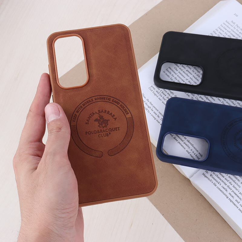 قاب چرمی Polo & Racquet Club سامسونگ Galaxy S24 FE طرح مگ سیف