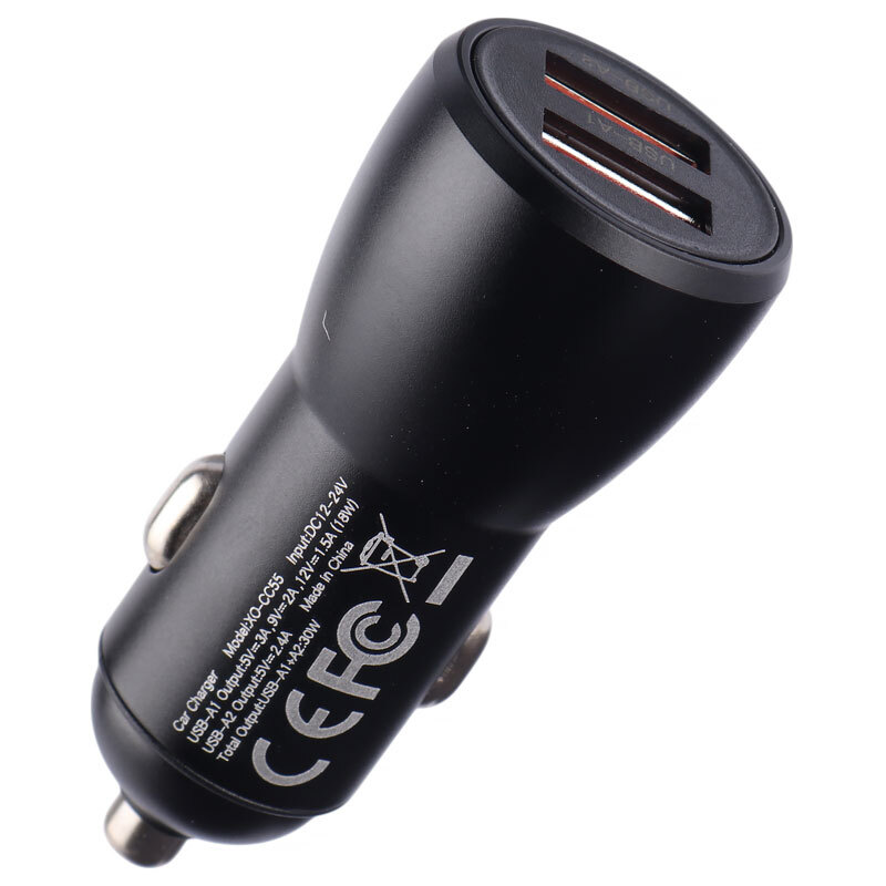 شارژر فندکی فست شارژ XO XO-CC55 3A 18W + کابل تایپ سی