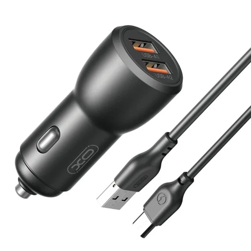 شارژر فندکی فست شارژ XO XO-CC55 3A 18W + کابل تایپ سی