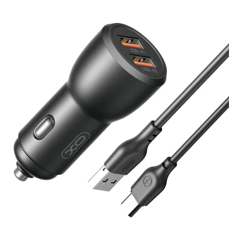 شارژر فندکی فست شارژ XO XO-CC55 3A 18W + کابل تایپ سی