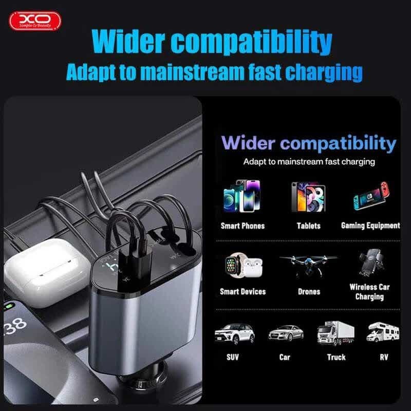 شارژر فندکی فست شارژ XO XO-CC62 6.5A 65W