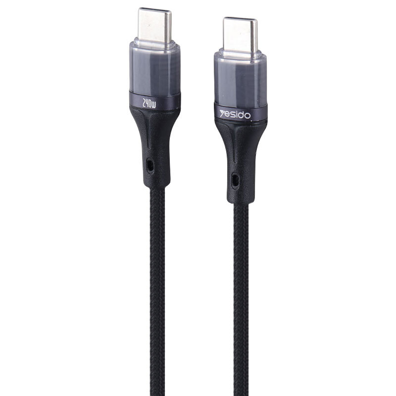 کابل تبدیل فست شارژ Yesido CA166 type-c to type-c 240W 1.2cm
