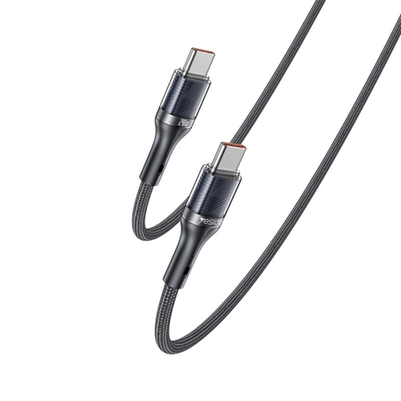 کابل تبدیل فست شارژ Yesido CA166 type-c to type-c 240W 1.2cm