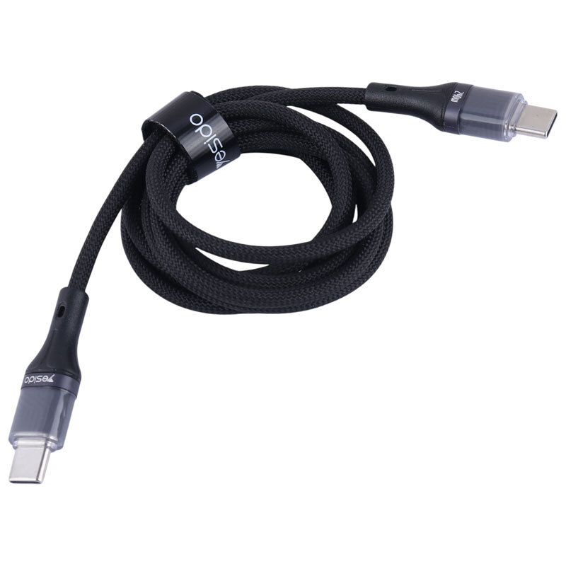 کابل تبدیل فست شارژ Yesido CA166 type-c to type-c 240W 1.2cm