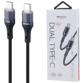 کابل تبدیل فست شارژ Yesido CA166 type-c to type-c 240W 1.2cm