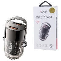 شارژر فندکی فست شارژ YESIDO Y69 3A QC 30W