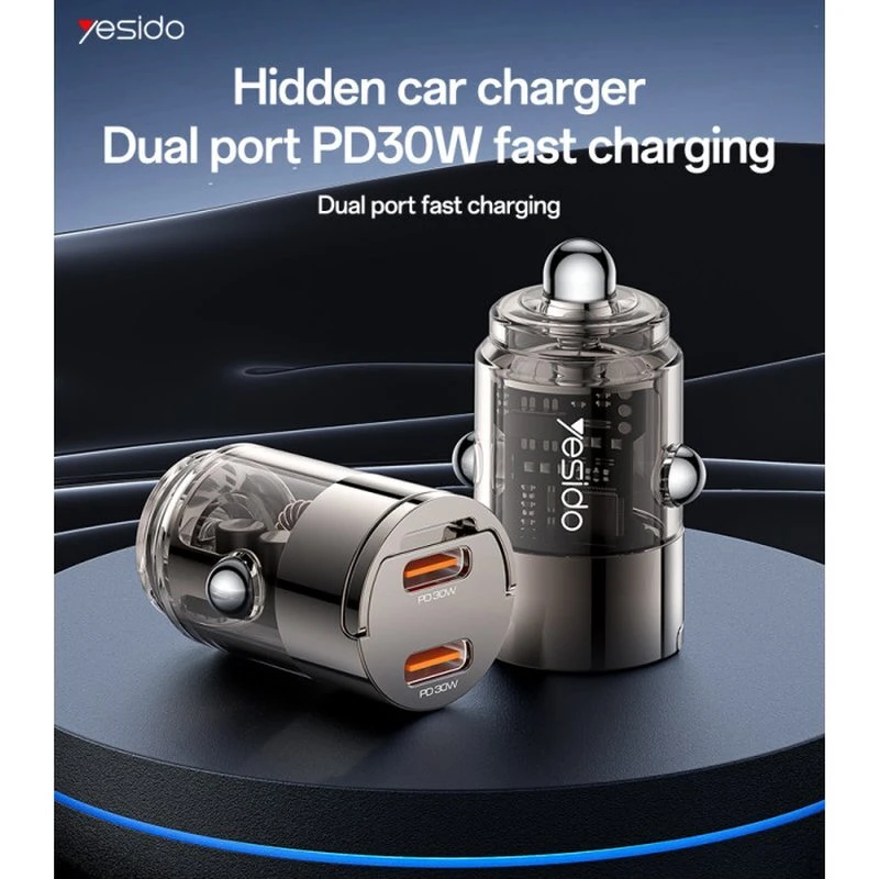 شارژر فندکی فست شارژ YESIDO Y69 3A QC 30W
