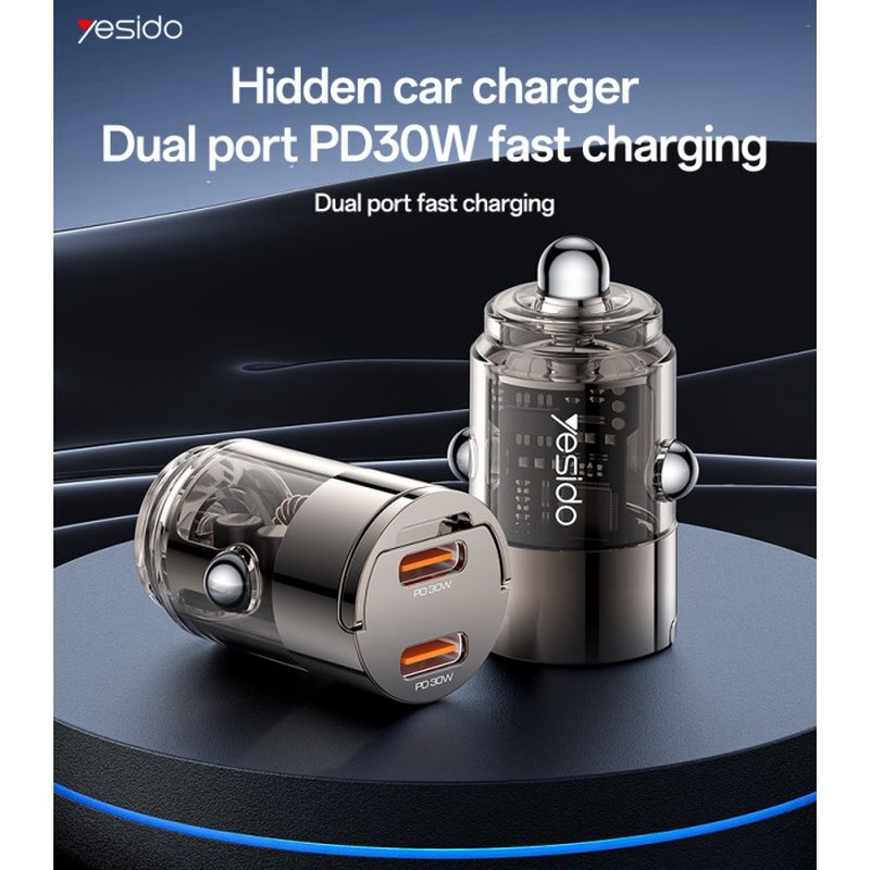 شارژر فندکی فست شارژ YESIDO Y69 3A QC 30W