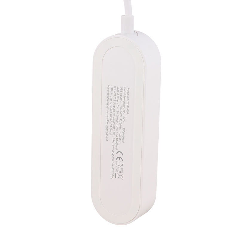 چند راهی 2 خانه ارت دار ایکس او XO-WL31 با کابل 1.5 متری + شارژر USB و Type-C