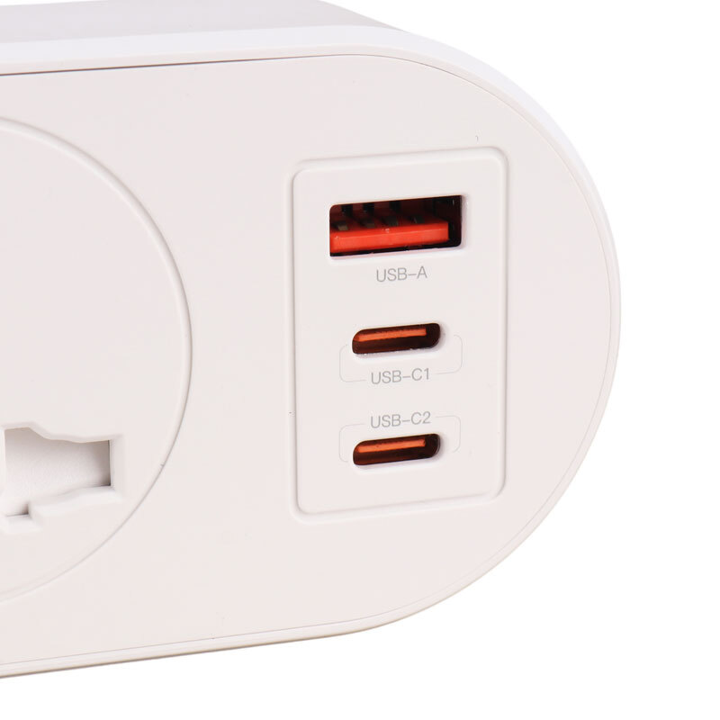 چند راهی 2 خانه ارت دار ایکس او XO-WL31 با کابل 1.5 متری + شارژر USB و Type-C
