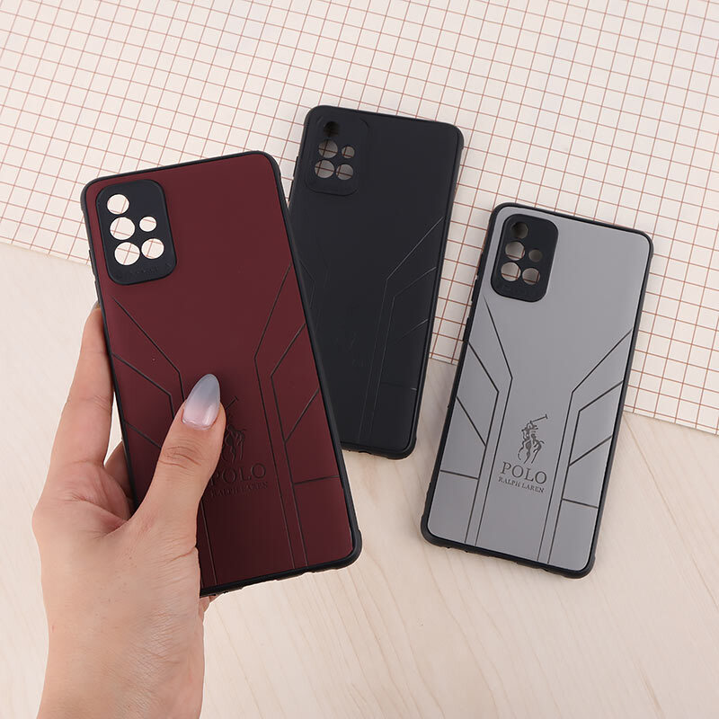 قاب چرمی Polo Ralph Laren سامسونگ Galaxy A71 طرح دار محافظ لنزدار