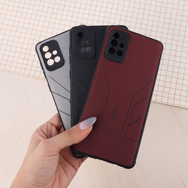 قاب چرمی Polo Ralph Laren سامسونگ Galaxy A71 طرح دار محافظ لنزدار