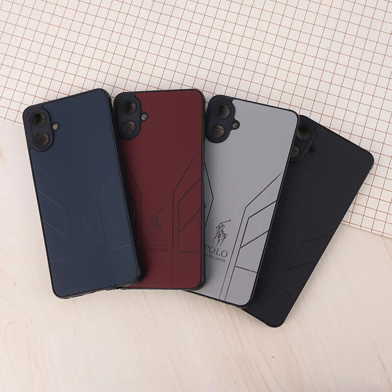 قاب چرمی Polo Ralph Laren سامسونگ Galaxy A06 طرح دار محافظ لنزدار
