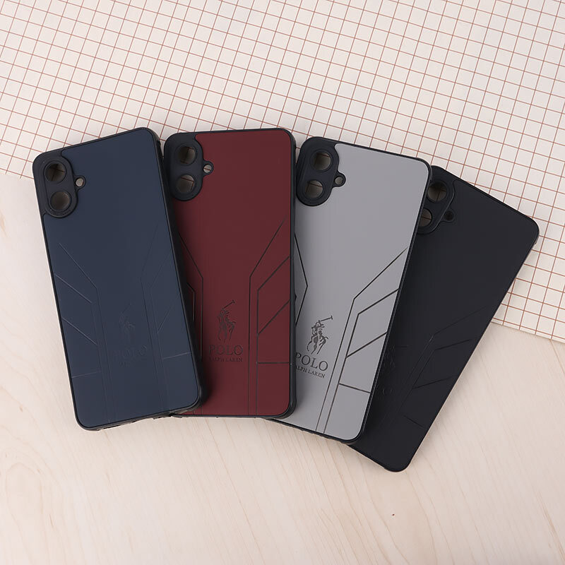 قاب چرمی Polo Ralph Laren سامسونگ Galaxy A06 طرح دار محافظ لنزدار