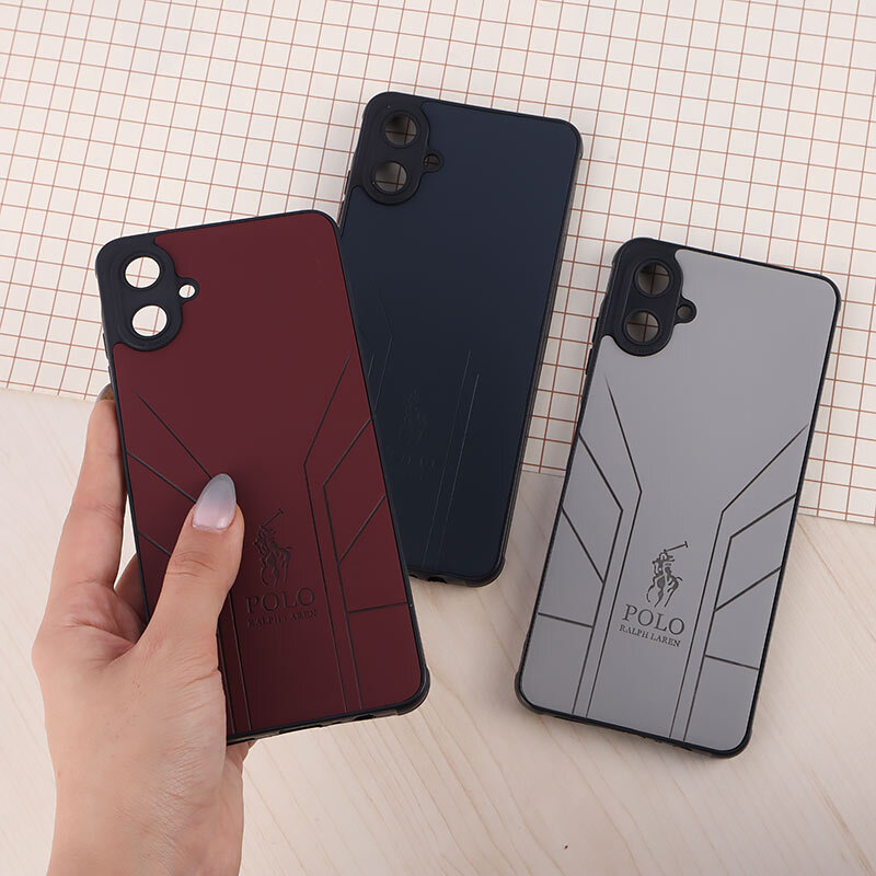 قاب چرمی Polo Ralph Laren سامسونگ Galaxy A06 طرح دار محافظ لنزدار