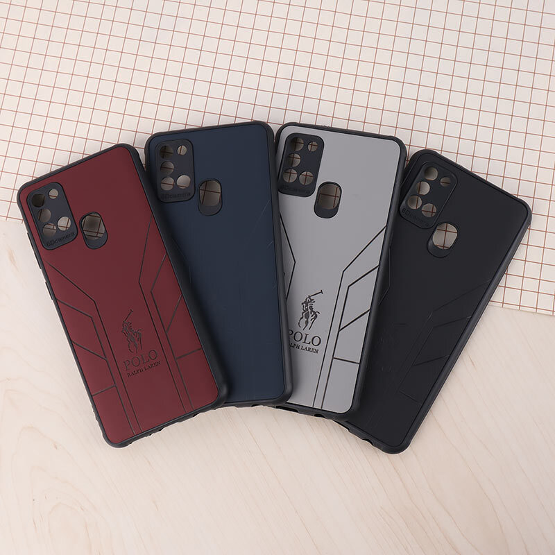 قاب چرمی Polo Ralph Laren سامسونگ Galaxy A21s طرح دار محافظ لنزدار