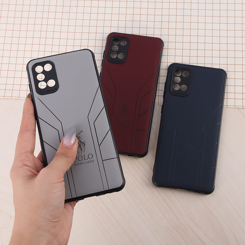 قاب چرمی Polo Ralph Laren سامسونگ Galaxy A31 طرح دار محافظ لنزدار