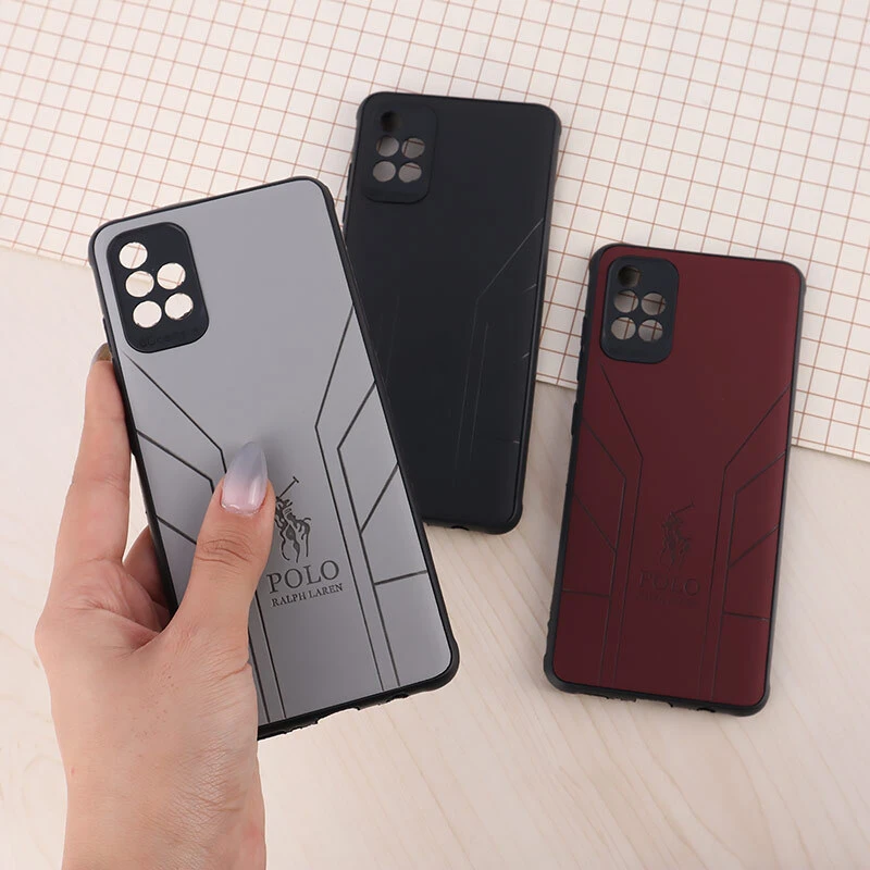 قاب چرمی Polo Ralph Laren سامسونگ Galaxy A51 4G طرح دار محافظ لنزدار