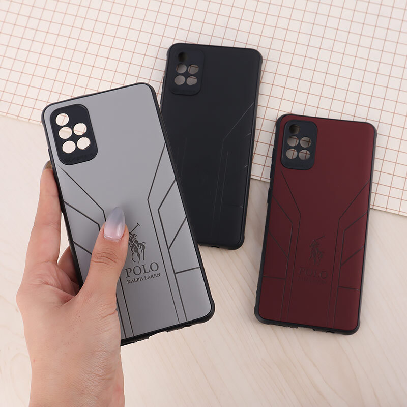قاب چرمی Polo Ralph Laren سامسونگ Galaxy A51 4G طرح دار محافظ لنزدار