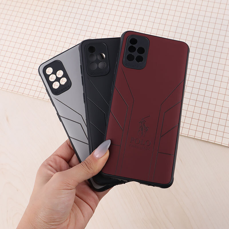 قاب چرمی Polo Ralph Laren سامسونگ Galaxy A51 4G طرح دار محافظ لنزدار