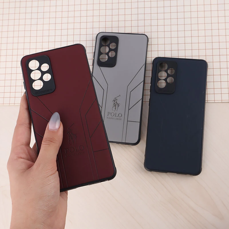 قاب چرمی Polo Ralph Laren سامسونگ Galaxy A52 / A52s طرح دار محافظ لنزدار