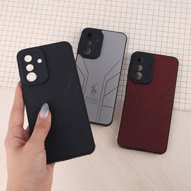قاب چرمی Polo Ralph Laren سامسونگ Galaxy A56 طرح دار محافظ لنزدار