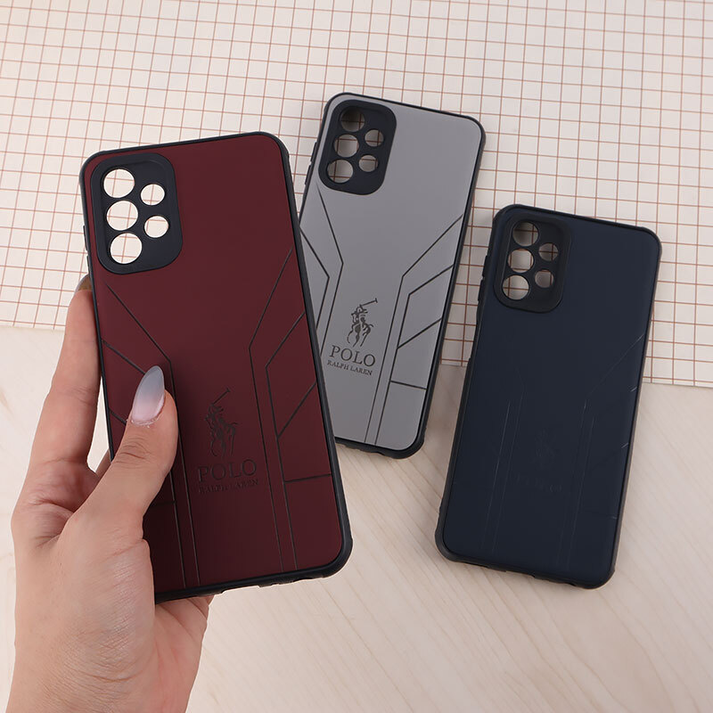 قاب چرمی Polo Ralph Laren سامسونگ Galaxy A13 4G طرح دار محافظ لنزدار