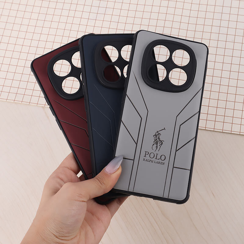 قاب چرمی Polo Ralph Laren شیائومی Redmi Note 14 Pro Plus 5G طرح دار محافظ لنزدار