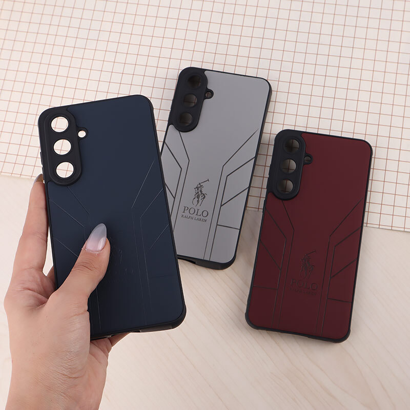 قاب چرمی Polo Ralph Laren سامسونگ Galaxy S24 FE طرح دار محافظ لنزدار
