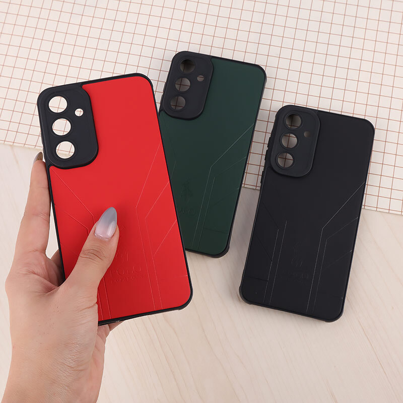 قاب چرمی Polo Ralph Laren سامسونگ Galaxy A55 طرح دار محافظ لنزدار