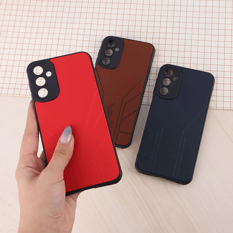 قاب چرمی Polo Ralph Laren سامسونگ Galaxy A25 طرح دار محافظ لنزدار