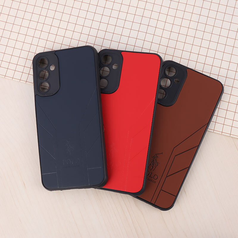 قاب چرمی Polo Ralph Laren سامسونگ Galaxy A25 طرح دار محافظ لنزدار