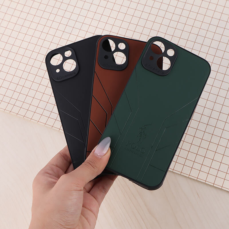 قاب چرمی Polo Ralph Laren آیفون iPhone 13 طرح دار محافظ لنزدار