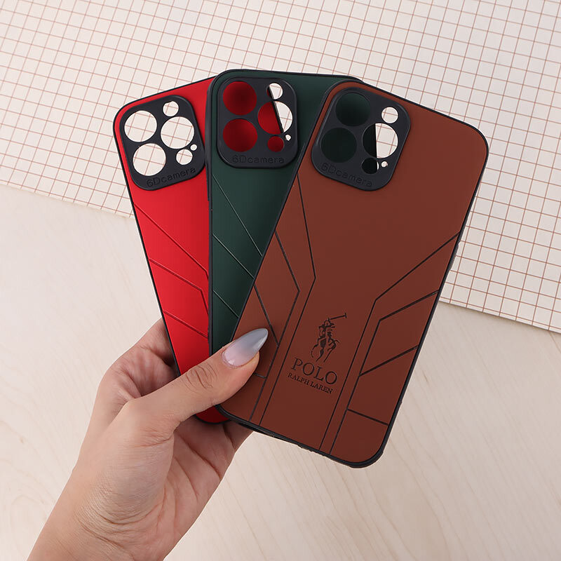 قاب چرمی Polo Ralph Laren آیفون iPhone 13 Pro Max طرح دار محافظ لنزدار