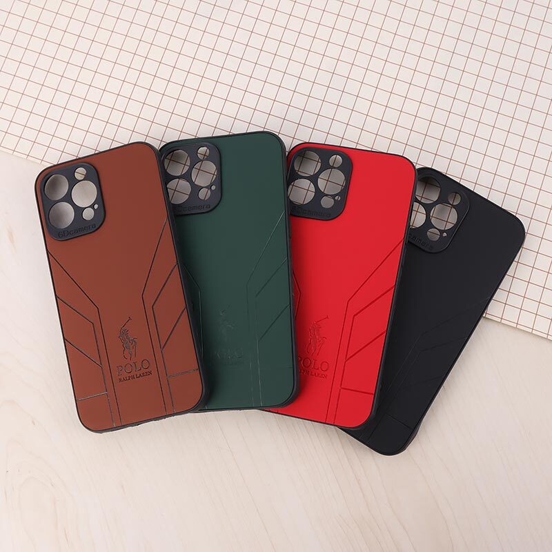 قاب چرمی Polo Ralph Laren آیفون iPhone 13 Pro Max طرح دار محافظ لنزدار