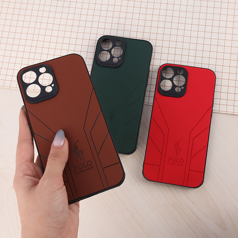 قاب چرمی Polo Ralph Laren آیفون iPhone 13 Pro Max طرح دار محافظ لنزدار