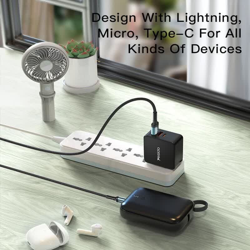 کابل میکرو یو اس بی فست شارژ Yesido CA75 2.4A 2m