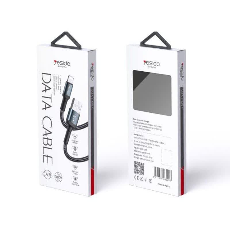 کابل میکرو یو اس بی فست شارژ Yesido CA75 2.4A 2m