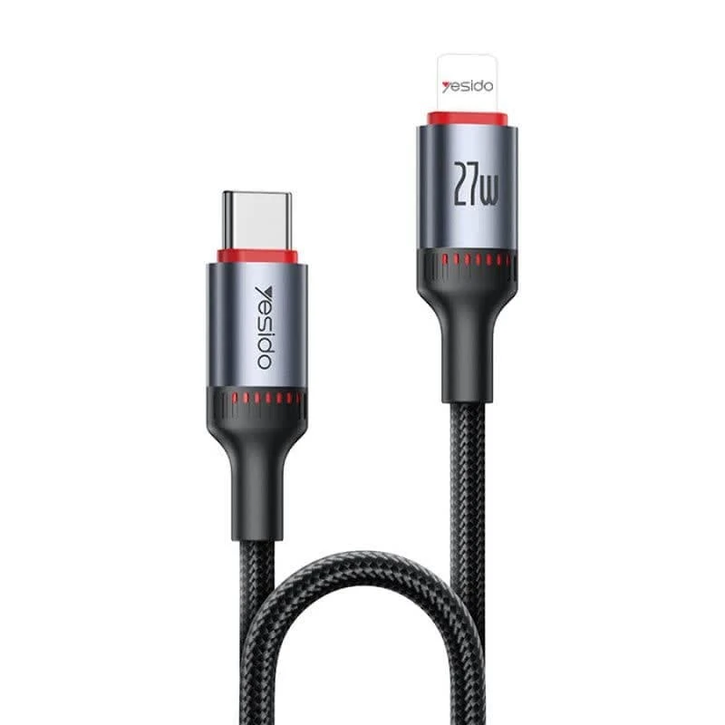کابل تبدیل فست شارژ Yesido CA184 Type-C To Lightning 3A PD 27W 2m