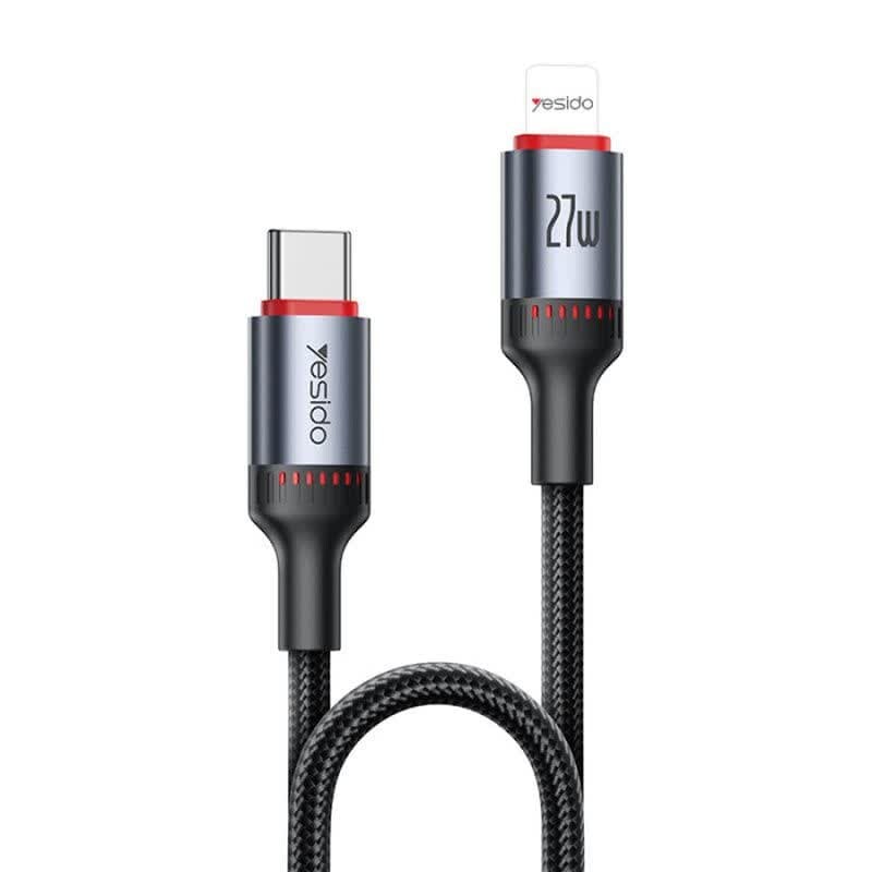 کابل تبدیل فست شارژ Yesido CA184 Type-C To Lightning 3A PD 27W 2m