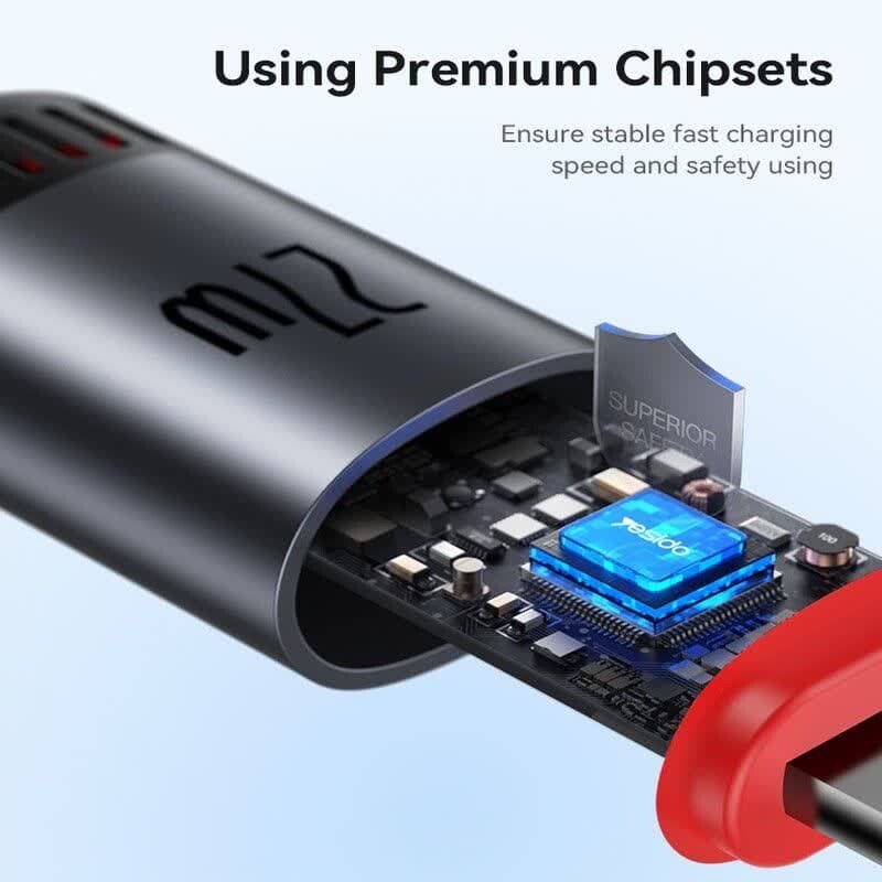 کابل تبدیل فست شارژ Yesido CA184 Type-C To Lightning 3A PD 27W 2m