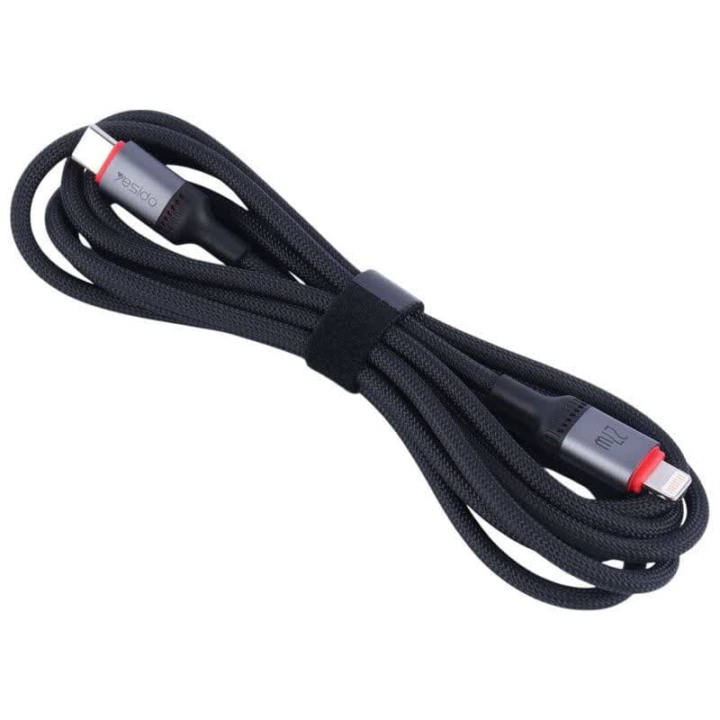 کابل تبدیل فست شارژ Yesido CA184 Type-C To Lightning 3A PD 27W 2m