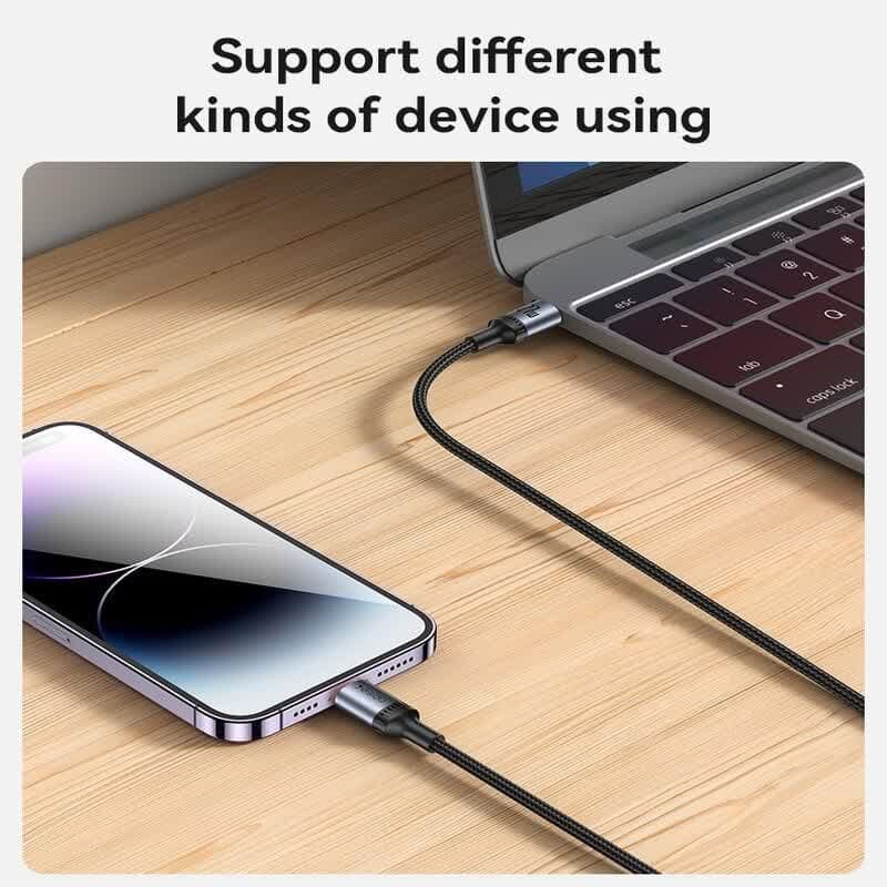 کابل تبدیل فست شارژ Yesido CA184 Type-C To Lightning 3A PD 27W 2m