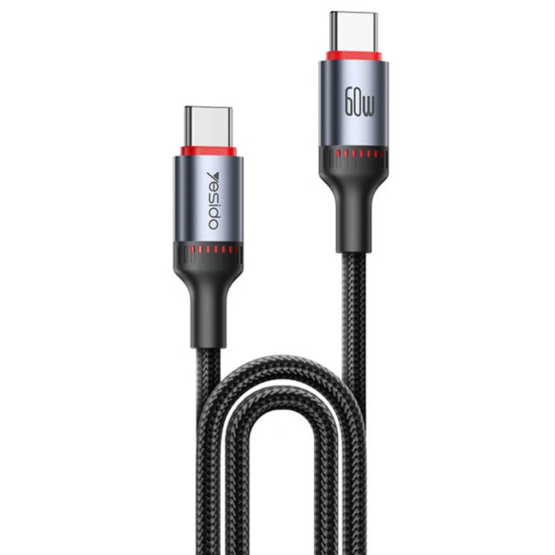 کابل تبدیل فست شارژ Yesido CA181 Type-C To Type-C PD 3A 60W 1.2m