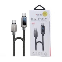 کابل تبدیل فست شارژ Yesido CA179 Type-C To Type-C 3A PD 100W 1.2m