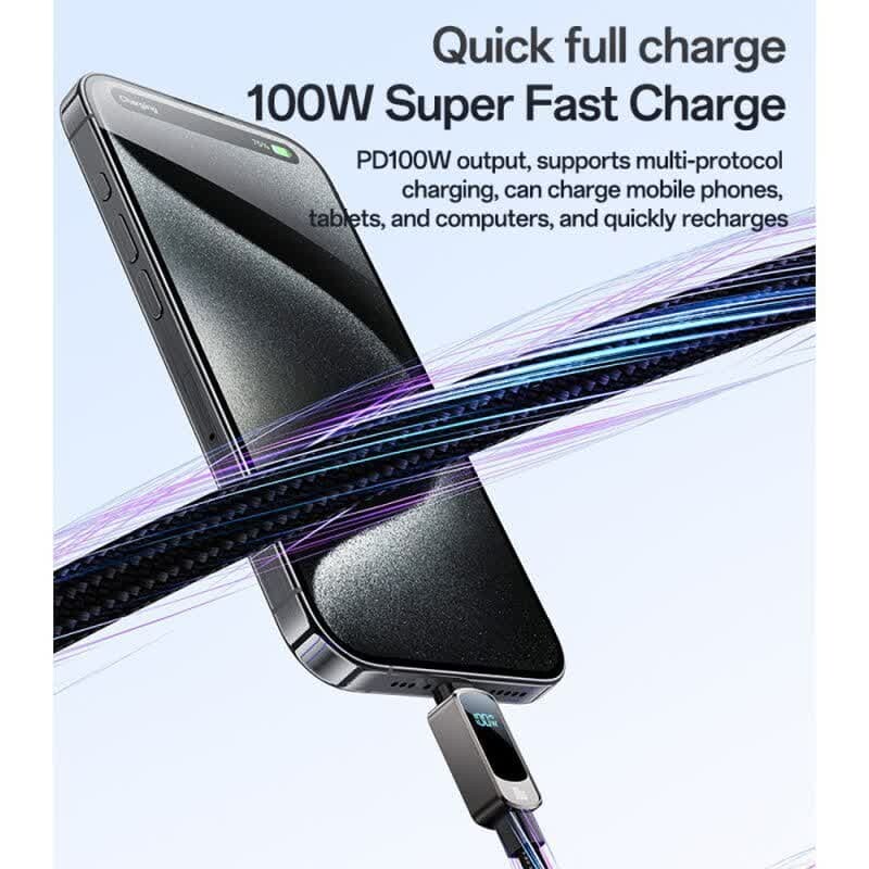 کابل تبدیل فست شارژ Yesido CA179 Type-C To Type-C 3A PD 100W 1.2m