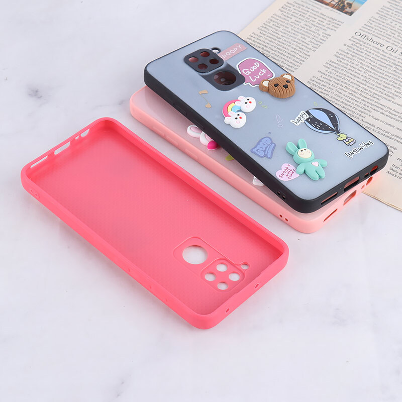 قاب شاینی شیائومی Redmi Note 9 / Redmi 10x 4G عروسک برجسته محافظ لنزدار