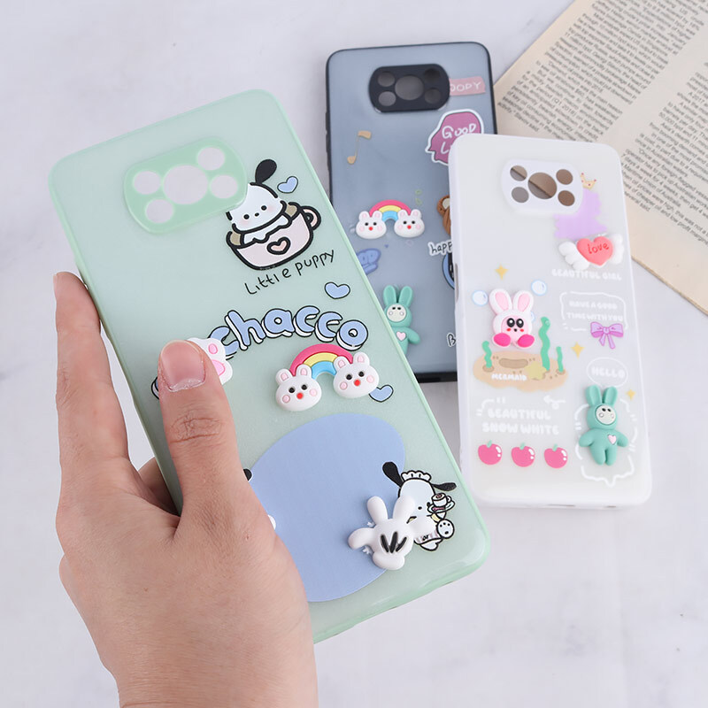قاب شاینی شیائومی Poco X3 / X3 NFC / X3 Pro عروسک برجسته محافظ لنزدار