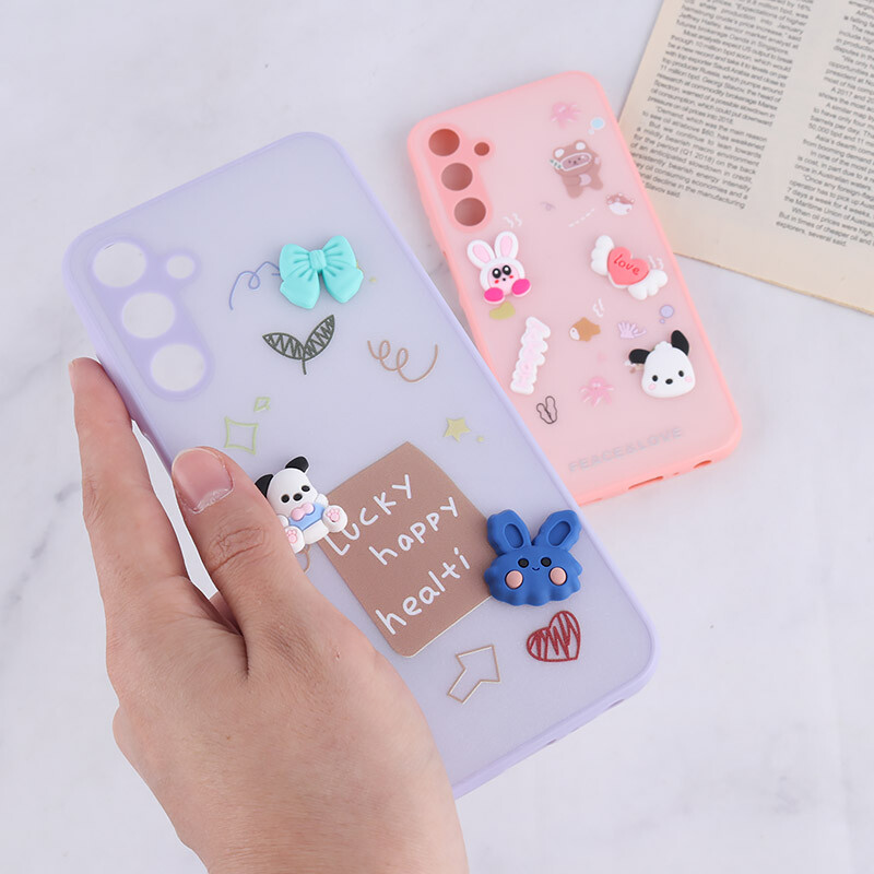 قاب شاینی سامسونگ Galaxy A25 عروسک برجسته محافظ لنزدار