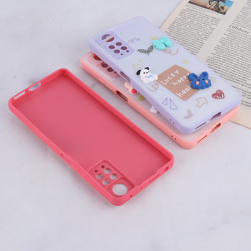 قاب شاینی شیائومی Redmi Note 12 Pro 4G عروسک برجسته محافظ لنزدار